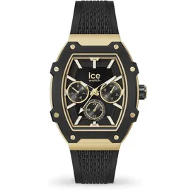 ICE-Watch ICE boliday Black Gold - Schwarze Damenuhr mit Silikonarmband - 022865 - gelbgold
