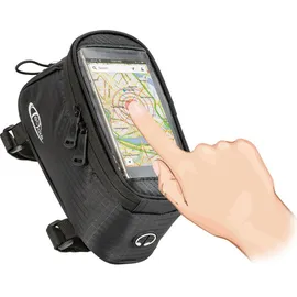 Tectake Satteltasche mit Rahmen-Befestigung schwarz