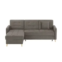 Ecksofa mit Schlaffunktion Venus , braun , Maße (cm): B: 222 H: 87 T: 162