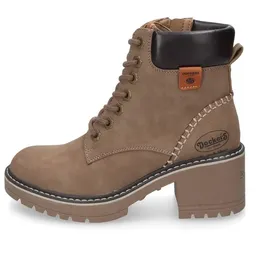 Dockers by Gerli Damen Combat Boots, Frauen Stiefeletten,warm gefüttert,Winterstiefel,Winterschuhe,Stiefel,Bootee,Booties,Taupe,39 EU - 39