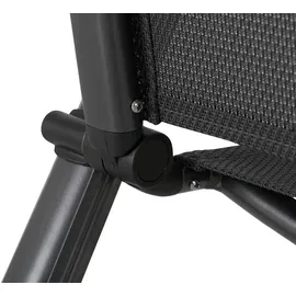 Möbel Kraft Solitaire Gartenklappsessel 58,5 x 67 x 109 cm grau/silber klappbar