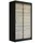 A&J MöbelLand Schiebetürenschrank PARIS 120 x 215 x 59,5 cm Schwarz