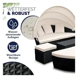 CASARIA Sonneninsel mit Sonnendach schwarz