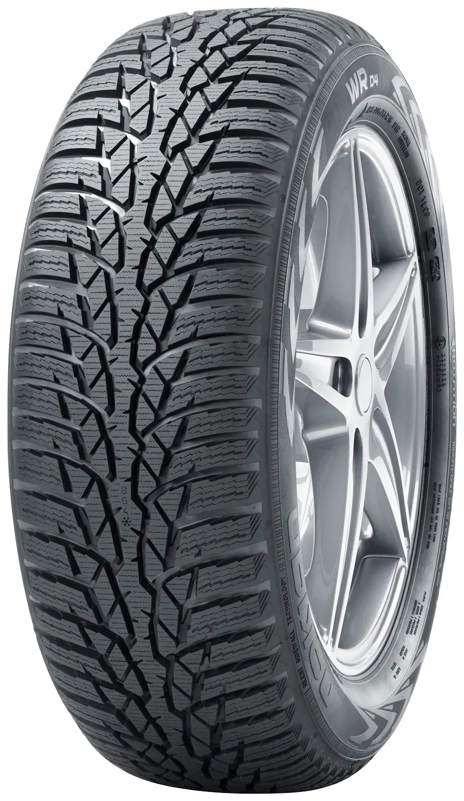 NOKIAN Winterreifen "WR D-4" Autoreifen 16570 R14 81T Gr. 165mm / 70 % R 14 81T, schwarz