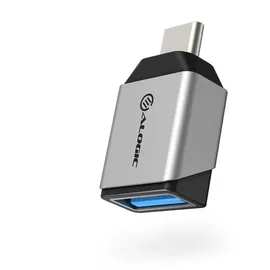 Alogic Ultra-Mini-USB-C auf USB-A Adapter grau