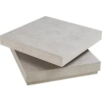 [en.casa] Couchtisch Florenz 76x76x38 cm Betonoptik, hell