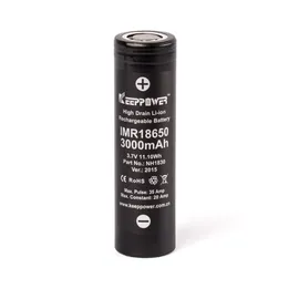 Keeppower IMR18650 - 3000mAh, 3,6V - 3,7V Li-Ion-Akku (Pluspol flach)