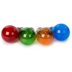 HQ Power LED-Filament-Lampe, gefärbtes Glasgehäuse, E27, 4 Stück, verschiedene Farben
