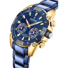 Festina Chrono Bike Connected 45 mm blau/gold