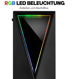 dcl24.de dcl24 High End Gaming PC Intel i5 14400, RTX4060 8GB - 500GB SSD, 16GB DDR5, RGB Gaming PC mit 10x4.7 GHz, Streaming Computer, WLAN, Windows 11 Pro