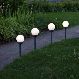 STAR Solarleuchte Kunststoff 27 x 10 cm 4er Set weiß