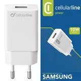 Cellularline 10W USB Ladegerät Ladeadapter Universal Samsung Apple Fast charge - Weiß