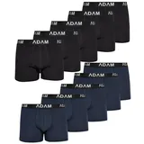 ADAM JEANS Boxershorts Boxer-1 (10-St., 2er Set, 6er Set, 8er Set, 10er Set, 12er Set) Boxershorts Herren Boxer Shorts Männer Unterhosen Trunks Underwear blau S