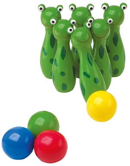 - Wooden Frog Bowling Throwing Game 10