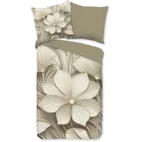 Muller Textil Artdeco Blumen Beige 135 x 200 cm + 2 x 80 x 80 cm