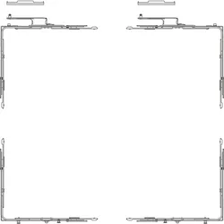 ATRIUM HKS 180/150 Z/E Grundkarton Eckumlenkung Stulp Versatz 9 mm rechts