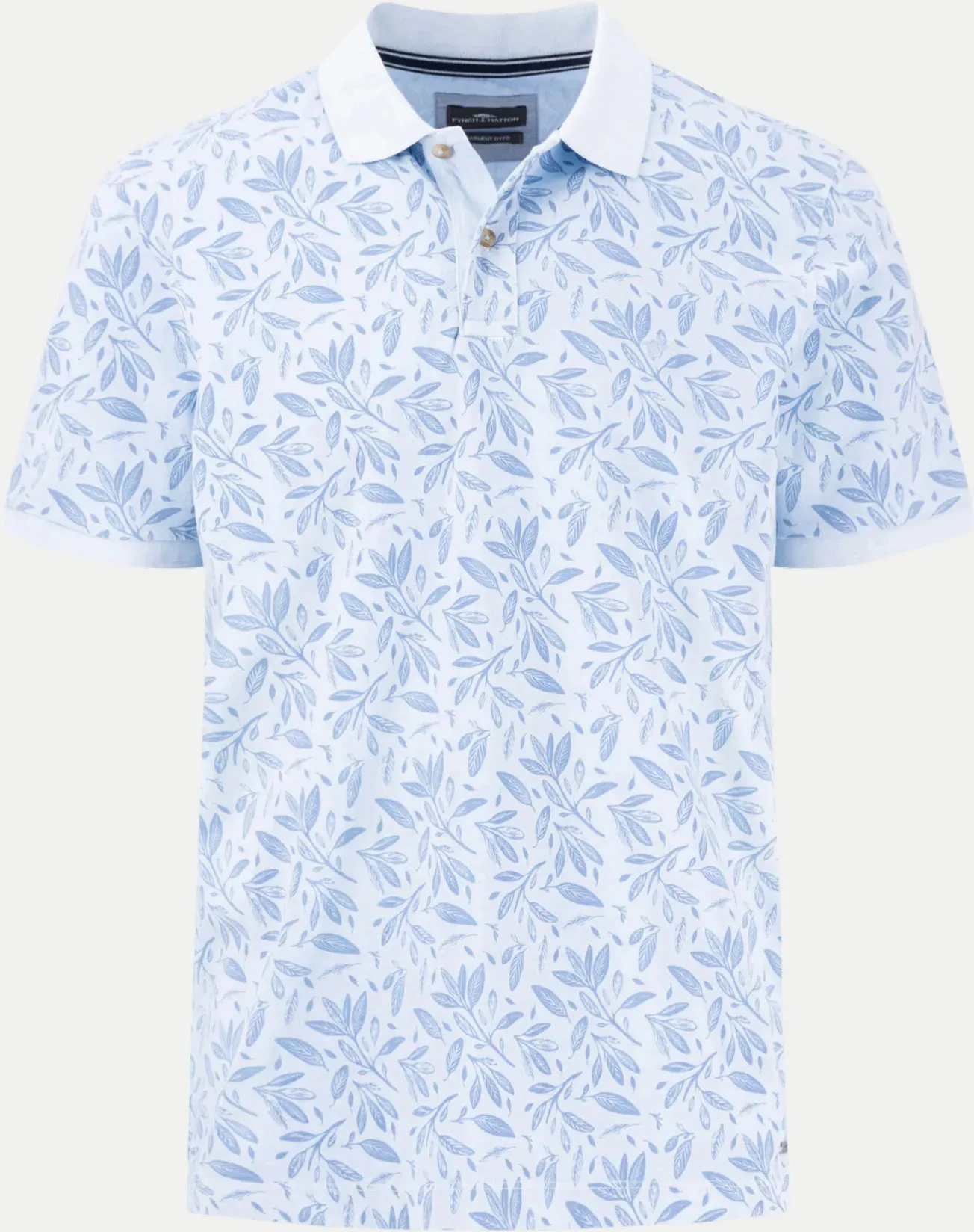 Poloshirt mit Alloverprint Weiß XL