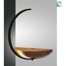 Fabas Luce LED Wand-Leseleuchte ROSEG, 1x9,5W, 3000K, IP20, schwarz / Eichenholz FAB-3715-20-101