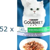 Purina Gourmet Perle Еrlesene Streifen Kalb & Gemüse 52 x 85 g