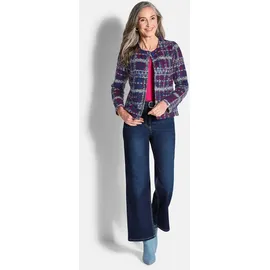 GOLDNER Elegante Jersey-Jacke Damen Blau 50