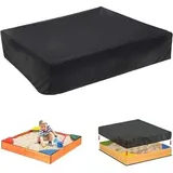 Pair Sandkastenabdeckung, Wasserdichte Sandkastenabdeckung, 150 X 150 X 20 Cm, Wasserdicht Mit Kordelzug, Oxford-gewebe, Staubdicht Für Sandkästen, Sandkasten Für Kinder Im Freien, Schwarz