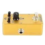AOWINHIT E-Gitarre Single Block Effector, E-Gitarren-Effekte Pedal Mini-Modulation Verstärker Simulation Pedal für Musiker Metal (Goldene Verzerrung)