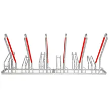 schulte-regalwelt Fahrradständer R5002 Bodenmontage 210 cm Silber