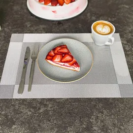 Intirilife Platzset Grau Kunststoff, 30x0.16x45 cm Wohntextilien, Tischwäsche, Tischsets