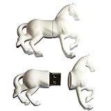 H-Customs Pferd Weiß Reiten USB Stick 32 GB USB 2.0