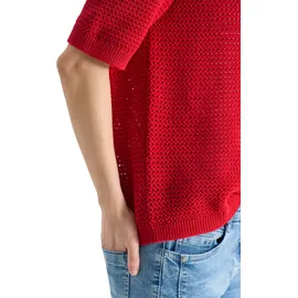 Cecil Kurzarm Pullover mit Struktur Rot L