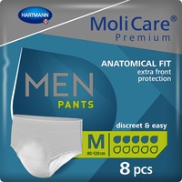 MoliCare Premium MEN PANTS, Diskrete Anwendung bei Inkontinenz speziell für Männer, 5 Tropfen, Gr. M, 1x8 Stück