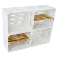 Kistenkolli Altes Land 4er set Holzkisten Couchtisch Schuhregal Wohnwand