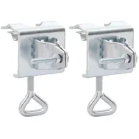 vidaXL Balkonhalter 2 Stk. Stahl 32 mm Silber