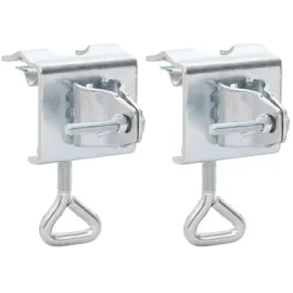 vidaXL Balkonhalter 2 Stk. Stahl 32 mm Silber