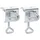 vidaXL Balkonhalter 2 Stk. Stahl 32 mm Silber