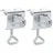 vidaXL Balkonhalter 2 Stk. Stahl 32 mm Silber