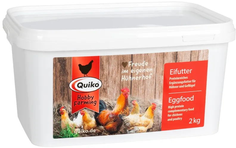 Quiko Hobby Farming Eifutter, proteinreiches Ergänzungsfutter für Hühner und Geflügel, 2kg