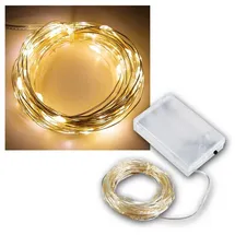 McShine LED Draht-Lichterkette 8 m warmweiß