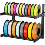 Vevor Filament Lagerregal mit 2 Ebenen zur Wandmontage, 445 x 290 x 425 mm, Filamentspulenhalter auf Rädern, 3D-Druckerzubehör Organizer für 3D-Druckstudio, Büro, Werkstatt, Schwarz