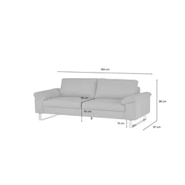 Max Schelling Ledersofa 2-Sitzer Creme