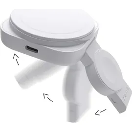 Zen Zens 2-in-1 MagSafe + Watch charger Pro 2 20W Induktive Ladematte, weiß