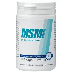 MSM 500 mg + Glucosamin 350 mg Kapseln 180 St