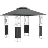 vidaXL Pavillon mit Dach Anthrazit 300x300x270 cm Stahl