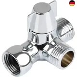 WENROU Dusche Adapter Umsteller, Wasserhahn Ventil Umschalter, 3-Wege-Dusche Umschaltve