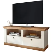 Furn.design TV-Lowboard weiß Pinie und Eiche Wotan Landhaus Komforthöhe