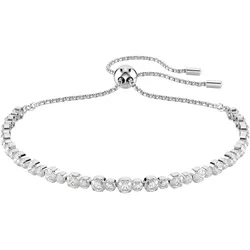 Armband SWAROVSKI "Schmuck Geschenk Matrix Tennis Armkette, 5677813", silber (metallfarben, kristallweiß, kristallweiß), Armbänder, Damen, Metall, mit Swarovski Kristall