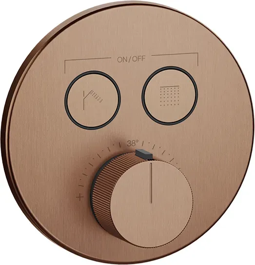 Gessi HiFi Thermostat 2-Wege - Kupfer gebürstet