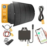 enjoy solar® RC MI2S-800D Balkonkraftwerk 800W, 200W*4 Flexible Solarmodul + 800W Wechselrichter mit WIFI-Netzgebundener, 0% MwSt.