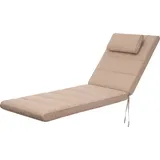 Bjird - Liegenauflage, Auflage Gartenliege 195x60x7 cm - Polsterauflage für Sonnenliege, Auflagen für Deckchair - wasserdicht, doppelseitig - Beige - Beige
