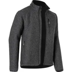 Strick Fleecejacke dunkelgrau Form 1742 Größe XS